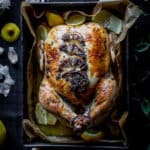Roasted Lemon Pepper Chicken with Cilantro Garlic Butter