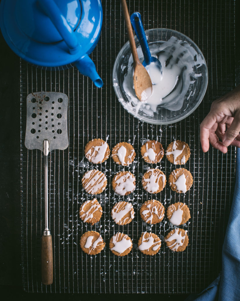 Frosted Honey Ginger Snaps