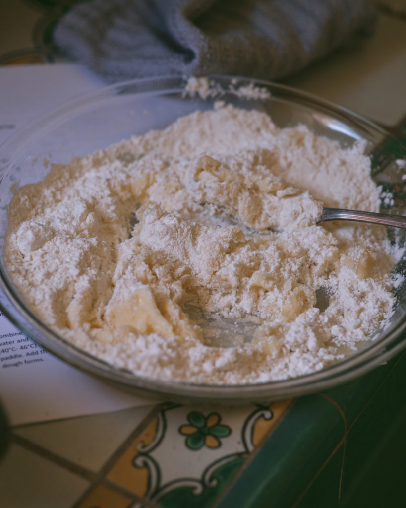 making decorating dough for rosca de reyes