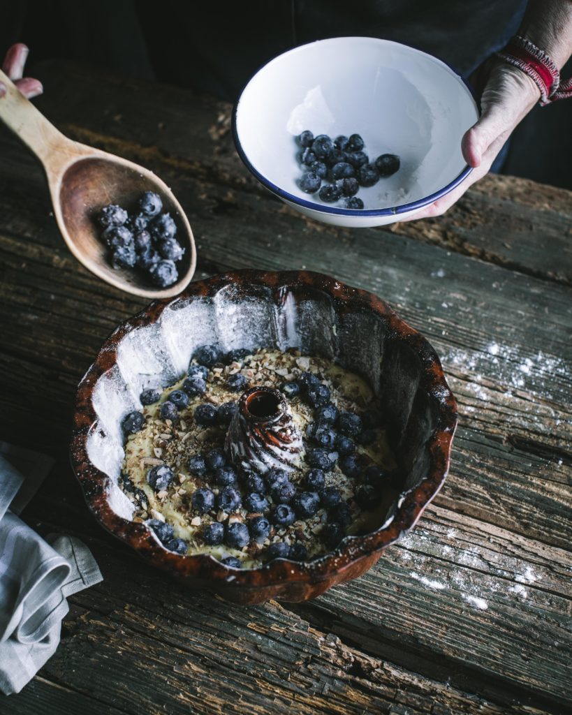 Fresh Blueberry Almond Coffee Cake