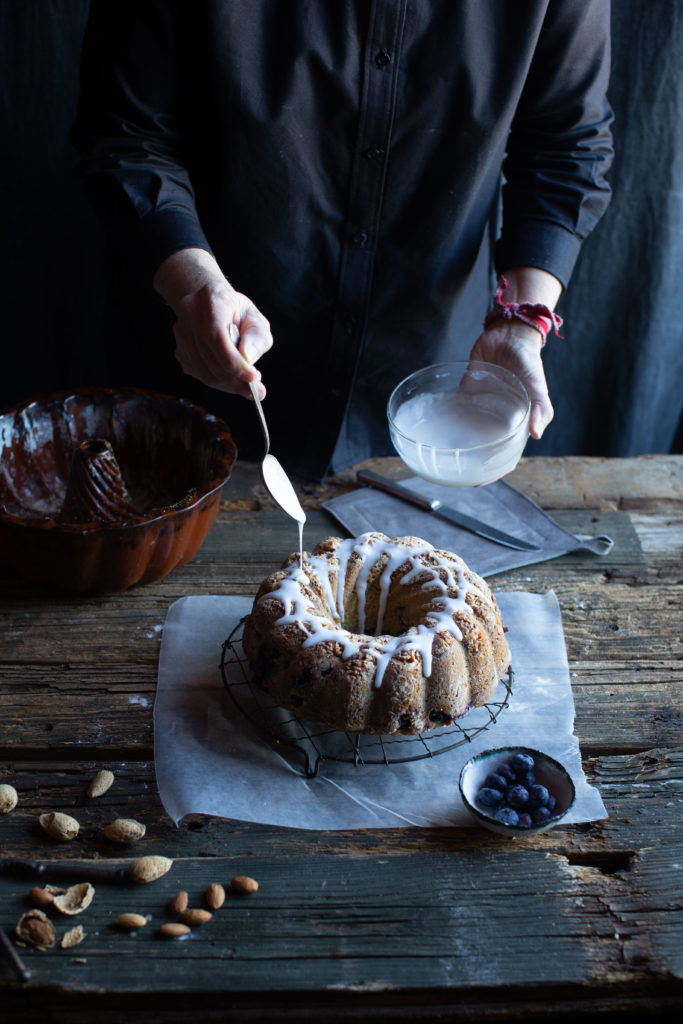 Fresh Blueberry Almond Coffee Cake
