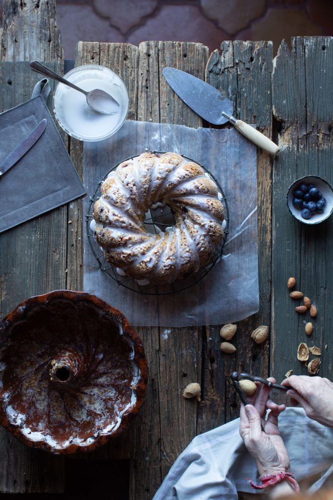 Fresh Blueberry Almond Coffee Cake
