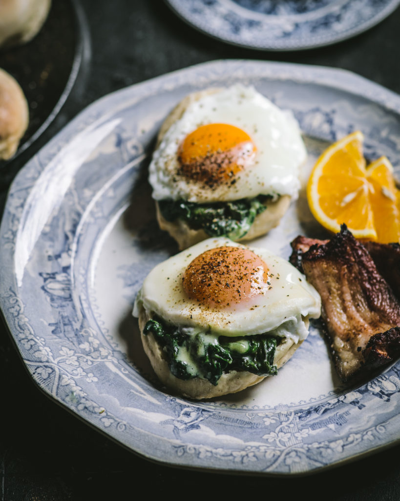 Eggs with Sourdough English Muffins