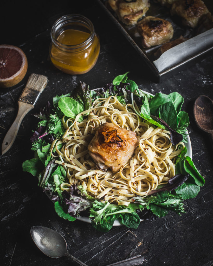 Chicken Noodle Salad Sesame Citrus Habanero Dressing