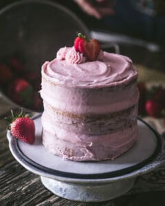 close up of Strawberry Cake