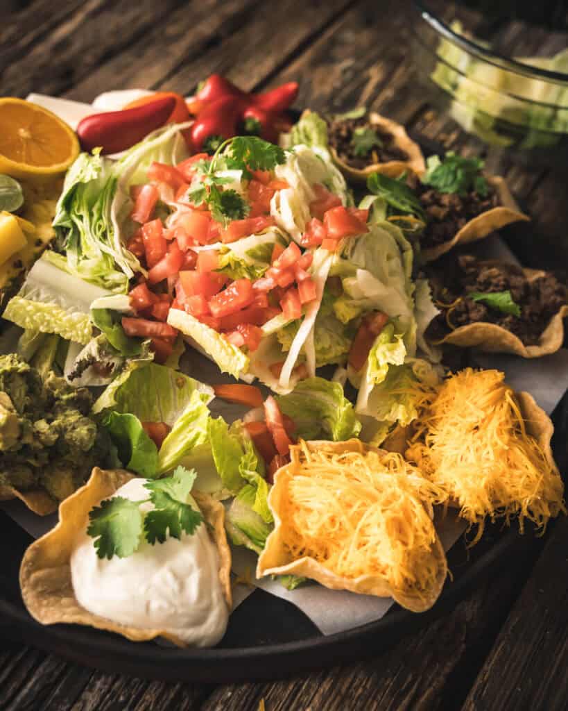 platter of taco salad