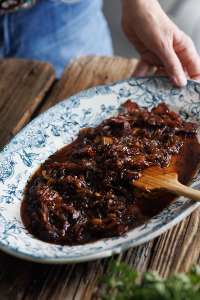 platter of onion jam